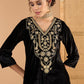 Ethnic Motifs Embroidered Round Neck Regular Zari Kurta With Palazzos