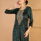 Ethnic Motifs Embroidered Round Neck Regular Zari Kurta with Palazzos