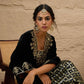 Ethnic Motifs Embroidered Thread Work Velvet Kurta With Patiala