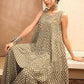 Ethnic Motifs Embroidered Tiered Kurti With Sharara