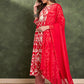 Ethnic Motifs Printed Pure Cotton Kurta With Trousers & Dupatta