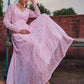 Floral Embellished Sweetheart Neck Empire Sequinned Anarkali Kurta