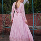 Floral Embellished Sweetheart Neck Empire Sequinned Anarkali Kurta