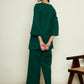 Floral Embroidered Regular Thread Work Woollen Kurta with Trousers