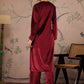 Floral Embroidered Round Neck Long Sleeves Regular Velvet Kurta