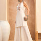 Floral Embroidered Sequinned Straight Kurti with Palazzo