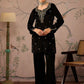 Floral Embroidered Thread Work Velvet Kurti With Trousers