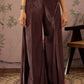 Floral Embroidered Thread Work Velvet Kurti With Trousers