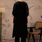Floral Embroidered Velvet Kurta With Trousers