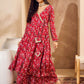 Floral Printed Anarkali Kurta with Palazzos
