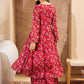 Floral Printed Anarkali Kurta with Palazzos