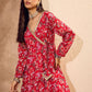 Floral Printed Anarkali Kurta with Palazzos