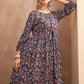 Floral Printed Anarkali Kurta with Trousers
