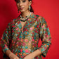 Floral Printed Blazer Top With Anarkali Skirt