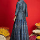 Floral Printed Blazer Top With Anarkali Skirt