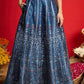 Floral Printed Blazer Top With Anarkali Skirt
