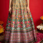 Floral Printed Blazer Top With Anarkali Skirt
