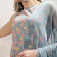 Floral Printed Boat Neck Pure Cotton Kurta With Palazzos & Dupatta