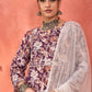 Floral Printed Cambric Cotton Straight Kurta With Palazzos & Dupatta