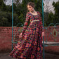 Floral Printed Empire Sequinned Anarkali Kurta
