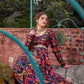 Floral Printed Empire Sequinned Anarkali Kurta