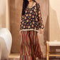 Floral Printed Gotta Patti Straight Kurti with Sharara