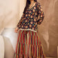 Floral Printed Gotta Patti Straight Kurti with Sharara