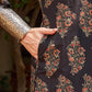 Floral Printed Mandarin Collar Pure Cotton Kurta With Palazzos & Dupatta
