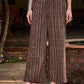 Floral Printed Mandarin Collar Pure Cotton Kurta With Palazzos & Dupatta