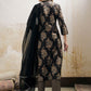 Floral Printed Mandarin Collar Pure Cotton Kurta With Trousers & Dupatta