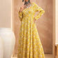 Floral Printed Mirror Work A-Line Kurta with Trouser
