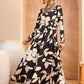 Floral Printed Mirror Work Anarkali Kurta with Trousers