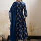 Floral Printed Notch Neck Pure Cotton Kurta With Trousers & Dupatta