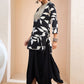 Floral Printed Patchwork Straight Kurti with Dhoti Pants
