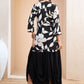 Floral Printed Patchwork Straight Kurti with Dhoti Pants