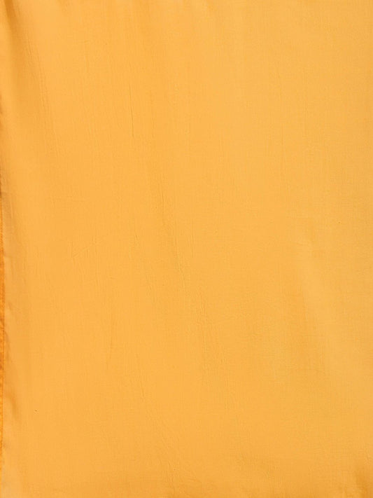 Floral Printed Pleated V-Neck Pure Cotton Kurta With Trousers & Dupatta