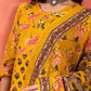 Floral Printed Pure Cotton A-Line Kurta With Palazzos And Dupatta