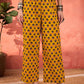 Floral Printed Pure Cotton A-Line Kurta With Palazzos And Dupatta