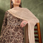 Floral Printed Pure Cotton Kurta With Trousers & Dupatta