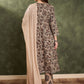 Floral Printed Pure Cotton Kurta With Trousers & Dupatta
