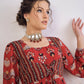 Floral Printed Round Neck Anarkali Georgette Kurta With Palazzo