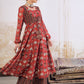 Floral Printed Round Neck Anarkali Georgette Kurta With Palazzo