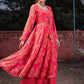 Floral Printed Round Neck Georgette Anarkali Kurta With Palazzos