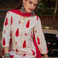 Floral Printed Round Neck Pure Cotton Kurta With Palazzos & Dupatta