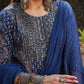 Floral Printed Round Neck Pure Cotton Kurta With Trousers & Dupatta