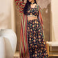 Floral Printed Sequinned V-Neck Ready to Wear Lehenga Choli