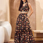 Floral Printed Sequinned V-Neck Ready to Wear Lehenga Choli