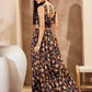 Floral Printed Sequinned V-Neck Ready to Wear Lehenga Choli