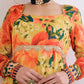 Floral Printed Square Neck Empire Sequinned Anarkali Kurta