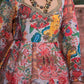 Floral Printed Sweetheart Neck Empire Georgette Anarkali Kurta